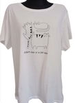 Bluzka MODNA z nadrukiem koszulka bawełna biała z nadrukiem t-shirt 2XL