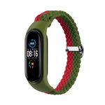 Opaska pleciona Smart Band M3/M4/M5/M6 GREEN-RED / ZIELONO-CZERWONY