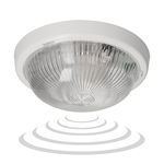 7070T-ALFA/MS, oprawa o?wietleniowa z mikrofalowym czujnikiem ruchu, 100W, E27, IP44, szk?o prze?roczyste