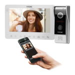 Zestaw wideo domofonowy, bezs?uchawkowy, kolor, LCD 7", menu OSD, WI-FI + APP na telefon, sterowanie bram?, bia?y, VIFAR
