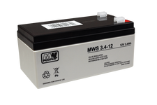 Akumulator AGM 12 V 3,4 Ah 3-5 lat 179 × 35 × 66 mm 0,95 kg Faston 187 MWS 3.4-12