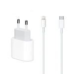 LITTE ŁADOWARKA SIECIOWA 20W BIAŁA FASTON POWER DELIVERY PD TYP-C + KABEL IPHONE USB-C DO LIGHTNING 1M 12W APPX