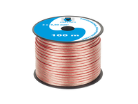 Kabel głośnikowy CCA Cabletech 2 x 0,5 mm² 100 m przezroczysty