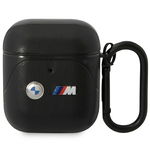 BMW BMA222PVTK AirPods 1/2 coverczarny/black Leather Curved Line