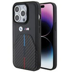 BMW BMHCP15L22NSTB iPhone 15 Pro 6.1"czarny/black Stamped Tricolor Stripe