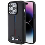 BMW BMHCP15L22PVTK iPhone 15 Pro 6.1"czarny/black hardcase Quilted Tricolor