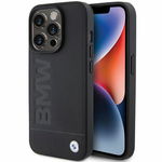 BMW BMHCP15LSLLBK iPhone 15 Pro 6.1"czarny/black Leather Hot Stamp