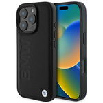 BMW BMHCP16LSLLBK iPhone 16 Pro 6.3"czarny/black hardcase Leather Hot Stamp