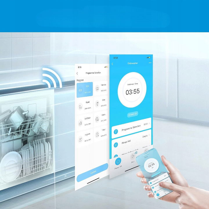 Lavastoviglie Midea SF 3.60NW PRO - 14 Coperti, Con Wi-Fi, 5 Programmi, 47 DB, Bianco