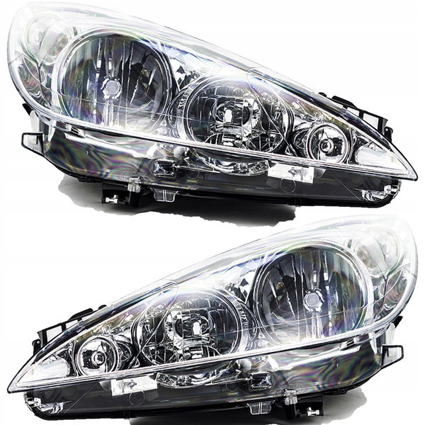 REFLEKTORY LAMPY PRZEDNIE PEUGEOT 308 '07-'08 H1 H7 - LEWA+PRAWA ZESTAW -