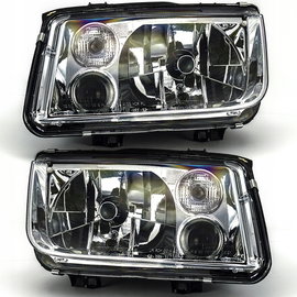 REFLEKTORY LAMPY PRZEDNIE VW BORA H4 H3 98- LEWA+PRAWA ZESTAW -