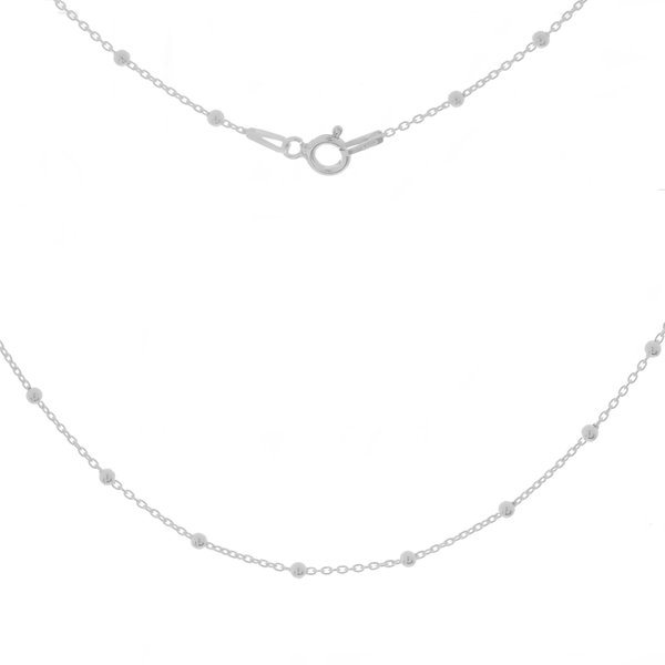 ŁAŃCUSZEK SREBRNY ANKIER KULKI 42CM KULECZKI 2MM SREBRO 925