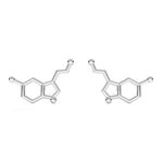 KOLCZYKI SREBRNE WZÓR CHEMICZNY SEROTONINA SZTYFTY SREBRO 925