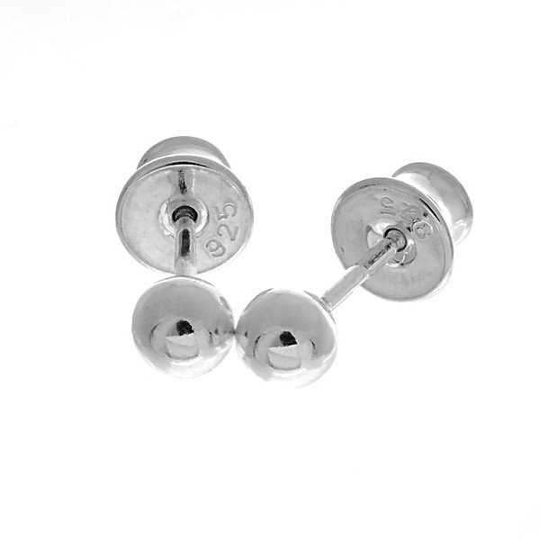KOLCZYKI SZTYFTY SREBRNE KULECZKI 4MM SREBRO 925
