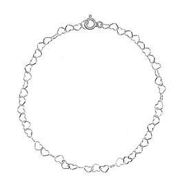 BRANSOLETKA SREBRNA DZIECIĘCA SERDUSZKA 17CM SREBRO 925