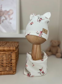 Czapka i komin Flower 48 cm (10-24 mc)