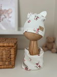 Czapka i komin Flower 48 cm (10-24 mc)