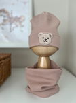 Czapka i komin Teddy Beżowy 52 cm (4-8 lat) Nie