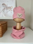 Czapka i komin Teddy Różowy 48 cm (10-24 mc) Nie