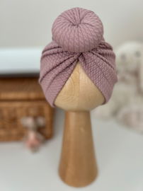 Turban Donut Brudny Róż