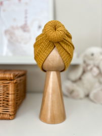 Turban Donut II (kolory) Musztardowy