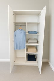 Szafa 180 x 90 x 50 cm biały biała Duża pojemna garderoba, szafa na ubrania