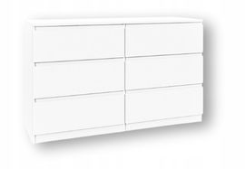 Elegancka Komoda 100 cm z 6 Szufladami w Białym Stylu