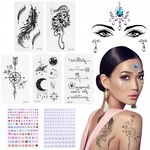 Duży Zestaw Tymczasowe Kryształki do twarzy ciała cyrkonie 3D Makeup