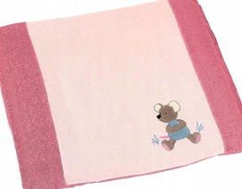 Bawełniany Pokrowiec na przewijak RÓŻOWY 100% bawełna Myszka 72x85cm