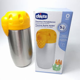 Butelka na butelki Termos obiadowy Chicco srebrny stalowy trzyma 5h