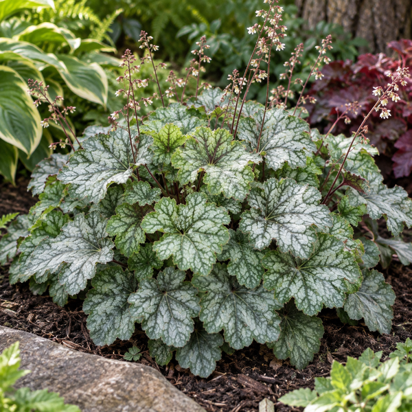 Żurawka 'Marvelous Marble Silver' Heuchera Srebrzyste Liście