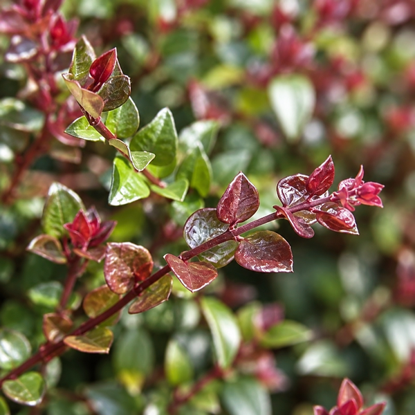 Suchodrzew mirtolistny 'Red Tips' Lonicera nitida czerwone przyrosty