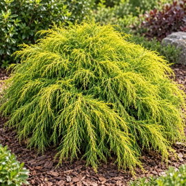 Cyprysik groszkowy Sungold Chamaecyparis pisifera złociste pędy