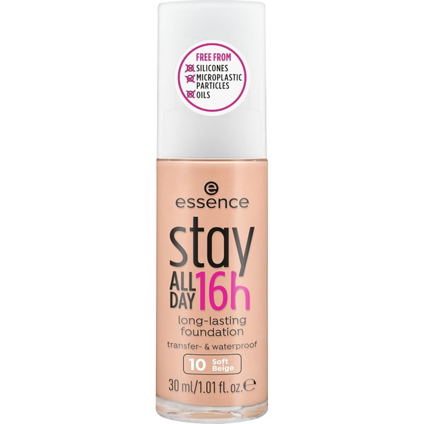 Essence podkład Stay All Day 16h 10 Soft Beige 30ml mat krycie