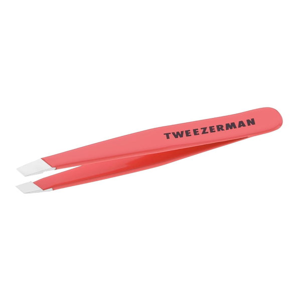 Tweezerman Mini Pęseta do brwi stal nierdzewna różowa