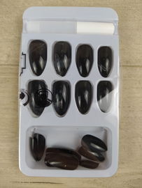 Sztuczne paznokcie Tipsy czarne