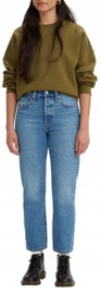 Levi’s 501 Crop Jeans Medium Indigo Worn In Damskie Jeansy 30W / 28L