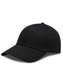 Tommy Hilfiger AM0AM11448 Czapka Z Daszkiem Czarna Bawełna