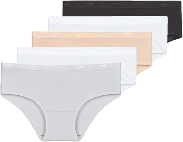 DIM Les Pockets Ecodim Bokserki Bawełna Stretch Damskie Multicolor 5 x 46