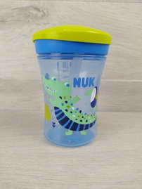 NUK Action Cup kubek ze słomką 230 ml 12m+ niebiesko-zielony BPA free