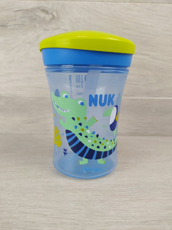NUK Action Cup kubek ze słomką 230 ml 12m+ niebiesko-zielony BPA free