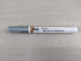 KREUL 46262 Acryl Metallic Marker Silver Argent 2-4 mm