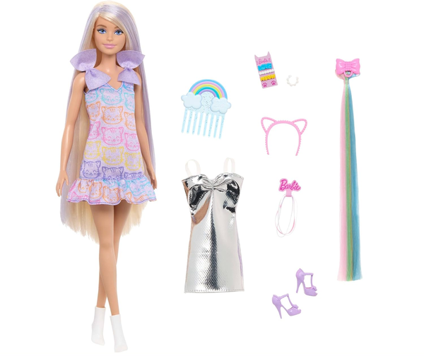 Barbie JCT72 Zabawa włosami Lalka Modowa Długie Blond 3+