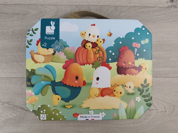 Janod Puzzle Witajcie na farmie 20 elementów edukacyjne 2+