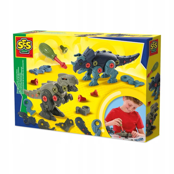SES Creative Dinozaury Zestaw do skręcania Edukacyjny 5+