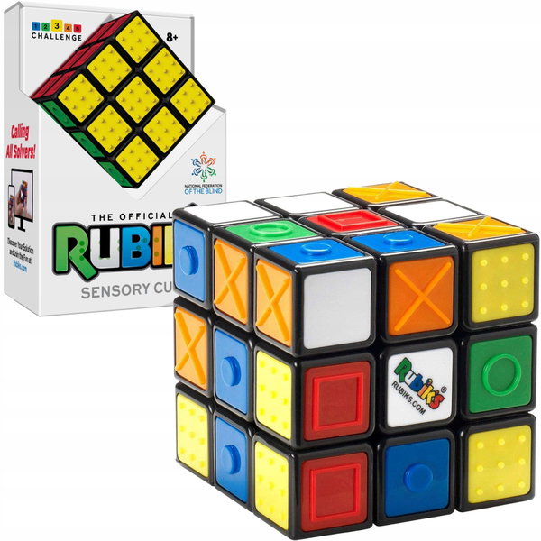 Spin Master Rubiks 3x3 Sensoryczna edukacyjna Kostka dla dzieci i dorosłych
