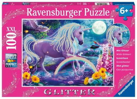 Ravensburger 12 980 5 Puzzle XXL Jednorożec Brokatowy 100 el.