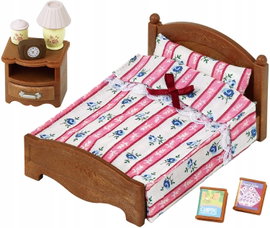 Sylvanian Families 5019 Łóżko podwójne z pościelą Dla figurek 3+