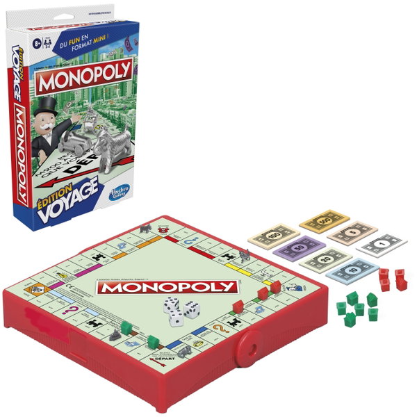 Hasbro Monopoly EDITION  VOYAGE Przenośna gra planszowa dla 2–4 graczy FR