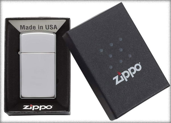 Zippo Slim High Polish Chrome Zapalniczka wiatroodporna srebrna